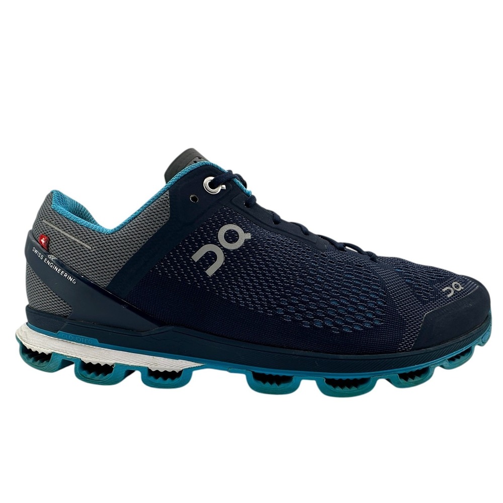 On Cloudsurfer Running Shoes Mens Size 10 Midnight Malibu Mesh CloudTec Sneaker